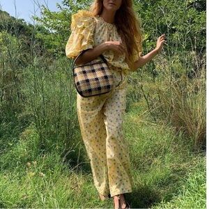 The Label Edition x Vasquiat Zoe Floral Ruffle Blouse Pant Set